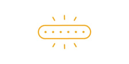 Icon of a curing light representing easy curing with heat or light activation.
