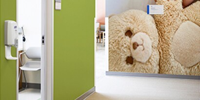 Knit textured 3M overlaminate used in retail space
