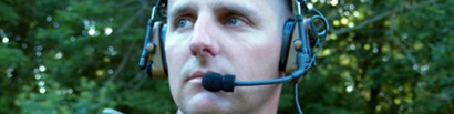 public safety worker wearing 3M Peltor Comtac IV headset
