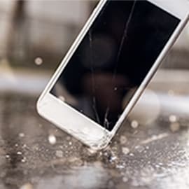 Phone hitting the floor showing the impact resistance of 3M electronics bonding solutions.