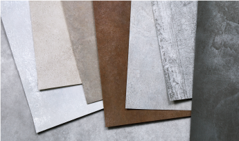 Various concrete and stucco textured architectural finishes
