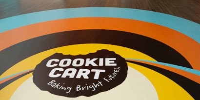 Window with 3m printed film graphic
