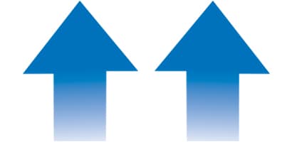 Upward pointing arrows
