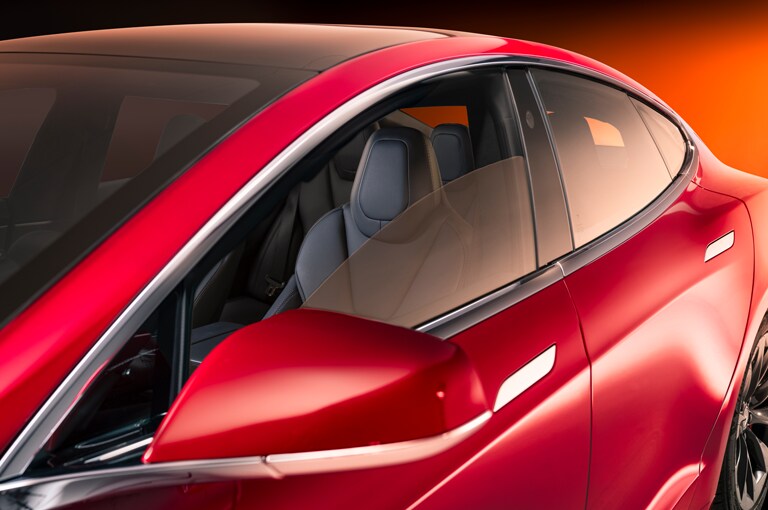 Tesla Electric Car with 3M Window Film Installed
