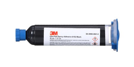 3M™ Scotch-Weld™ One-Part Epoxy Adhesive 6102 Black, 30 mL syringe.
