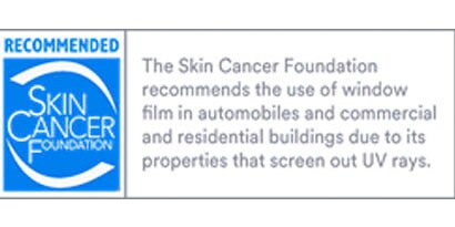 the skin cancer foundation recommends the use of window film in automobiles and commercial and residential buildings due to its properties that screen out UV rays
