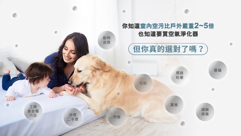 3M™ Air Purifier FAPHK-C01WA-A: Indoor air pollution is 2~5 times more serious than outdoor air pollution, formaldehyde, dust mites, second-hand smoke, incense, pollen, animal dander, bacteria virus, road dust, industrial heavy metal pollution