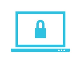 Icon of a laptop with a padlock