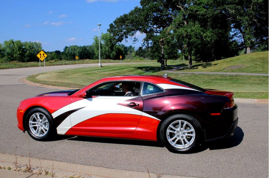 3M™ Wrap Film Series 1080-G363 Dragon Fire Red, 3M™ Envision™ Wrap Films, 3M™ Wrap Overlaminate Series 8900 – BR100 Brushed & CF100 Carbon Fiber
