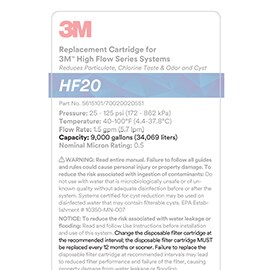 Example of product label calling out the capacity and replacement frequency recommendation.