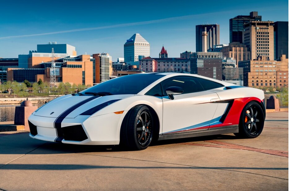 3M™ Wrap Film Series 1080-GP240 Gloss White Gold Sparkle, GP253 Gloss Cinder Spark Red & G247 Gloss Ice Blue
