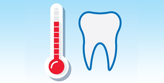 Icon of a tooth and a thermometer
